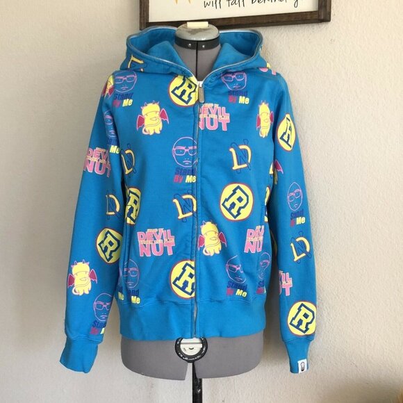 DEVIL NUT Under the Red Flag Hoodie Zip Sweater - Picture 1 of 12